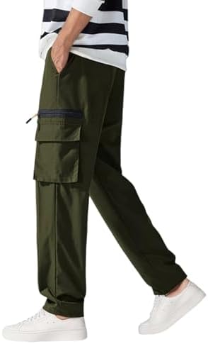 Cargo Pants for Men Baggy Straight Leg Casual Athletic Pants with ...