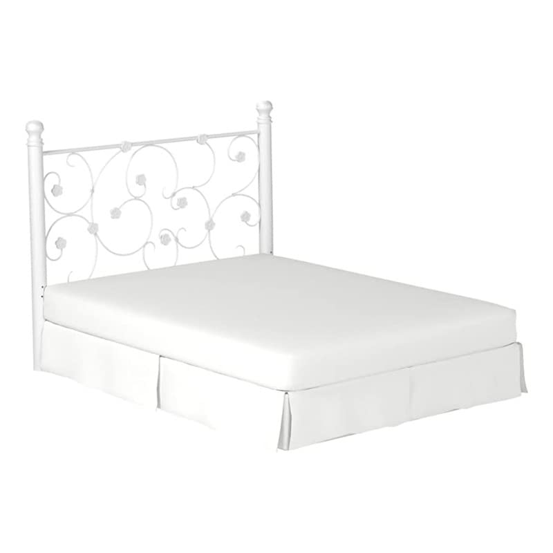 Coaster Furniture Headboard with Elegant Vine Pattern Full / Queen White 300185QF