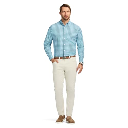 Izod Men's Performance Comfort Long Sleeve Shirt, Adriatic Blue, Medium by IZOD - Used condition - Image 4