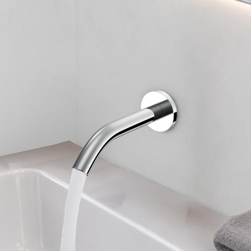 Image of RN Automatic Touchless Sensor Faucet for Wash Basin, Motion Sensor Bathroom Sink Tap, Hands-Free Smart Faucet with Chrome Finish, Water Saving Kitchen & Bath Fixture (Swan Neck.4)