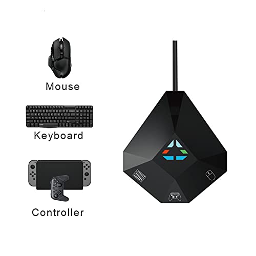 Wired Keyboard And Mouse Adapter Converter For Ps4, Ps3, Xbox One, Xbox 360, N-Switch / N-Switch Lite Console With Type C Port, Support Custom Mapping & Reset Button Function(Black) #TOP4