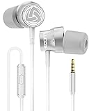 Auriculares-Micrófono-Cascos-Cable-Alambricos, LUDOS Turbo Auriculares con Micrófono y Graves, Headphones con Ergonómicos y Modernos, con Nueva Espuma Viscoelástica, Cable Duradero Earphones