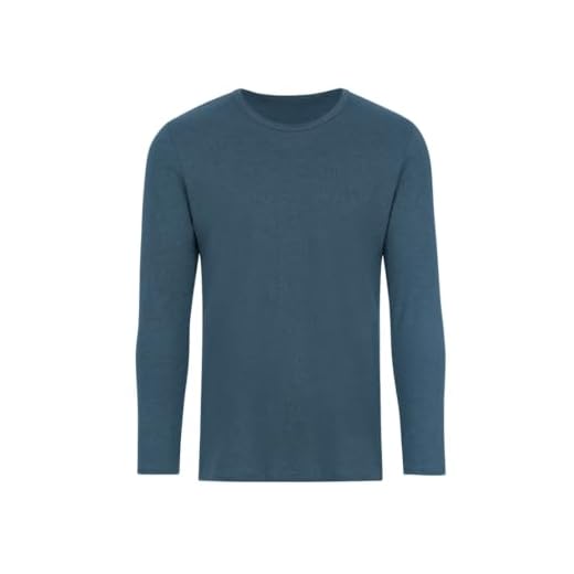 Trigema dam dam långärmad tröja 502501 långärmad t-shirt, blå (jeans Melange 643), XXXL