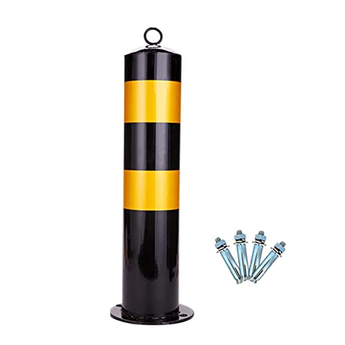 Traffic Cone Safety Barrier, 36" Driveway Post with Chain Hook,