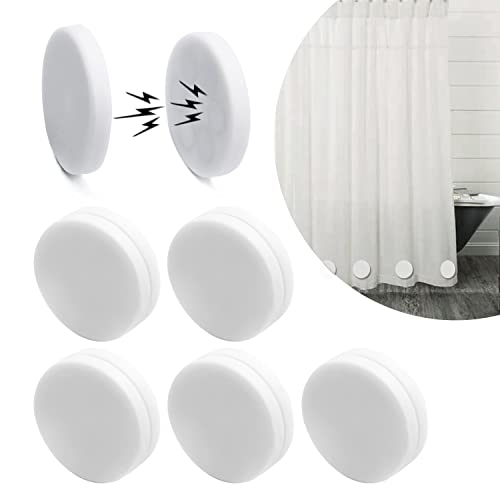 Waterluu 12Pcs Strong Magnetic Shower Curtain Weights, Waterproof Heavy Duty Magnets, Prevent Curtain Liner From Blowing Around, Work For Drapery, Tablecloth, Flag, Outdoor Curtain 6Pairs (12 Pcs) #TOP5