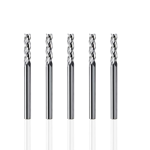Image of NZ 1 /8 inch 3-Flute Square End Mill | CNC Milling Bits Uncoated Solid Carbide for Aluminum, Copper | 1-Pack