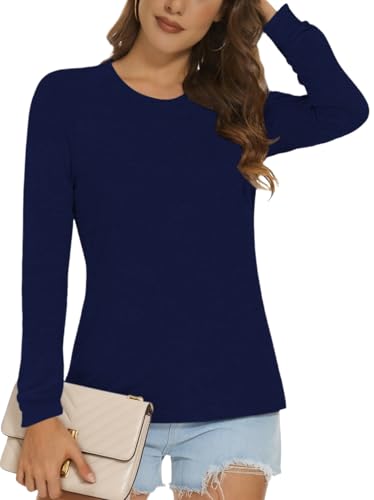 Tee shirt femme manche longue pull col rond uni et tunique femme basique