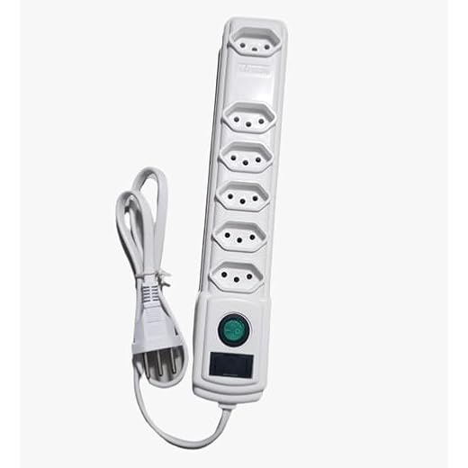 Bright Filtro de Linha com Fusível 6 Tomadas Branco