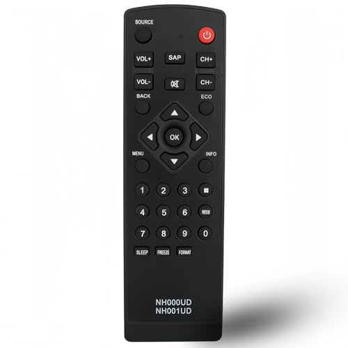 Universal Replaced Remote Control NH000UD NH001UD for Emerson Sylvania TV CLC320EM2F, CLC401EM2F, LC190EM1, LC190EM2, LC220EM1, LC220EM2, LC260EM1, LC260EM2 LC260EM2A, LC320EM2, RLC320EM
