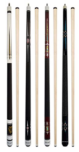 Billard Depot Set 4 House Pool Queue Stick, 58-inch, Set 10 ~ 14, ZJ-001(4pcs) Cover