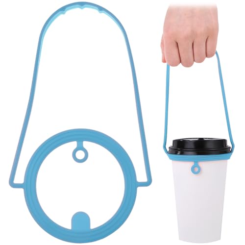 ドリンクホルダー カップホルダー 持ち歩き 持ち運び コンビニコーヒー タンブラー デスク (ティファニーブルー)