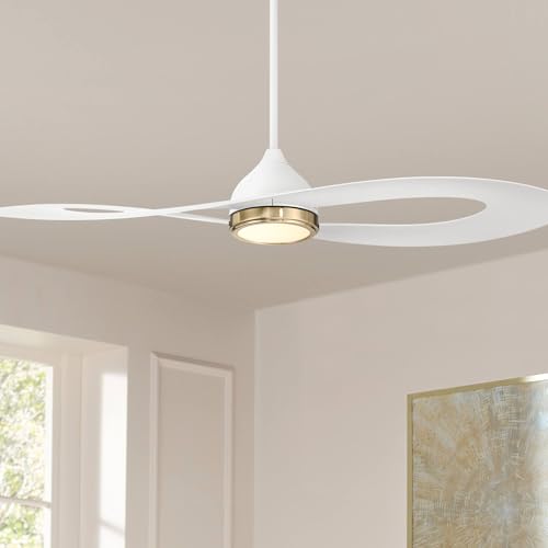 Possini Euro Design 52" Possini Euro Obi Matte White CCT