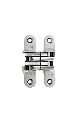 SOSS Invisible Hinge Model 216, 20 Minute Fire Rated, Zinc, Satin Chrome Exterior Finish, Model Number 216US26D