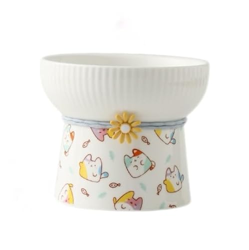 猫 食器 フードボウル 皿 餌入れ ハッピーダイニング猫用 水飲み 用 陶器 犬猫兼用食器 洗いやすい 食器洗浄機 猫 ご飯皿