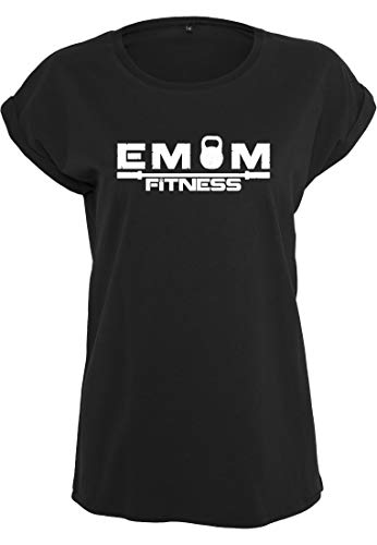 T-shirt femme col rond emom Fitness anti-frottement coupe ample pour le sport gris clair XL