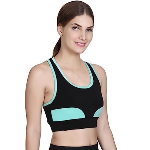 Image of Women's Non Padded Stylish Sports Bra, Full Coverage, Anti Bacterial, Wireless Comfortable Gym, Yoga Sport Bra