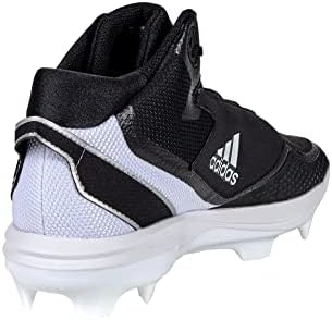 adidas Men's Icon 7 Mid TPU Baseball Shoe, Black/Silver Metallic/White, 13 | Image 4