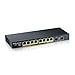 Produktbild Zyxel 8-Port Gigabit PoE Switch | Smart Managed | Tisch-/Wandmontage und lüfterloses Design | 8 PoE+-Ports mit einem Budget von 77 W und 2 SFP-Ports [GS1900-10HP]