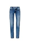 komfortable Oberschenkelweite SOCCX Damen Jeans RO:My mit Bleaching-Effekten