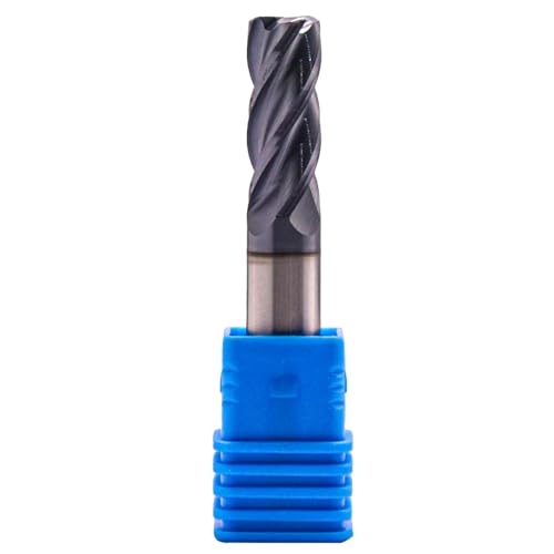 Image of 3 /8 inch 4 Flute Solid Carbide End Mill, 0.04 inch Corner Radius, AlTiN Coated | 30 Degree Helix, 3 /8 inch Cutting Diameter, 3 /8 inch Shank Diameter, 1 inch Length of Cut, 2-1 /2 inch Overall Length