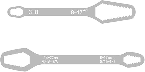 MoreChioce - Llave Torx universal de doble cabeza herramienta multiusos de acero de 0315in a 0866in herramientas de reparación de llaves