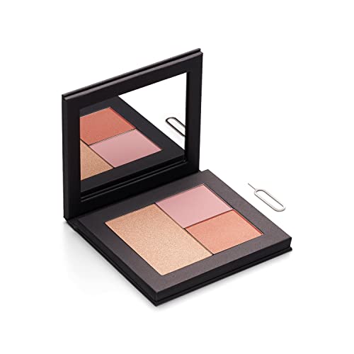 Phase Zero Makeup Powder Blusher - "Cotton Candy" - 3.4G / 0.119Oz - Quad Refill - Full Coverage, Natural Blush - Soft, Buildable Pink, Coral, Peach & Golden Hues - Matte & Shimmering Shades Gives Cheeks A Radiant Glow & Smooth Finish #TOP6