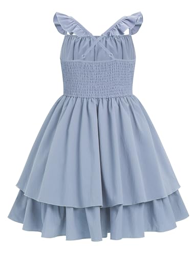 Girl Ruffle Smocked Prom Dress Teen Graduation HOCO Midi Clothes Tween Summer Birthday Promotion Junior Pageant Dress2