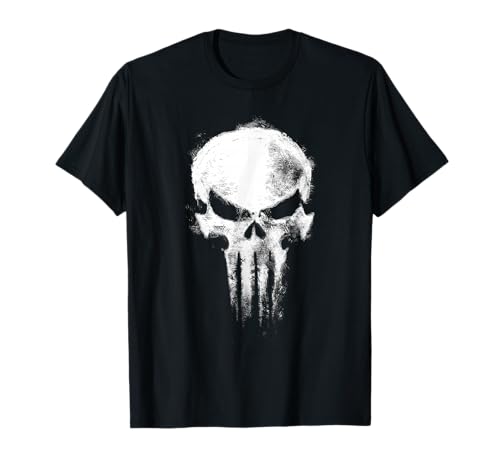Marvel Daredevil Born Again The Punisher Grunge Style Skull T-Shirt