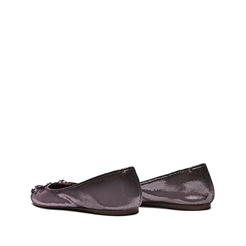 SCHUTZ Damaris Metallic Leather Round Toe Ballet Flat Cherry Ballet Shoes3