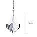 HESTYA 2 Sets Clear Crystal Pull Chain Extension with Connector for Ceiling Light Fan Chain, 1 Meter Length Each (Style C)