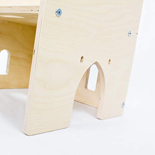 Ehring Markenmöbel Kinder Wendehocker, Premium Natur, Stuhl, Tisch, Hocker, Ritterburg Lukas – Bild 5