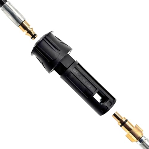 M&M Smartek Adaptador de alta presión de bayoneta a Quick Connect – para Lavor Ferrex Parkside a partir de 2014, compatible con accesorios Nilfisk Stihl Bosch, 180 bar, adaptador M22 para limpiadores