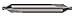 Micro 100 DCM-016 Combined Drill & Countersink, 118? Point Angle, 60? Included Angle, 1.6 mm Dia, 2 mm Flute Length, 4 mm Shank Dia, 35.5 mm OAL, Uncoated