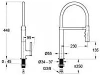 Raphael Raphael Jaho Pull-Out Kitchen Tap Chrome - Image 5