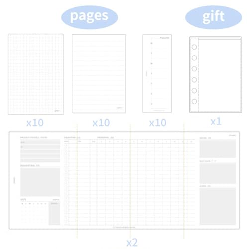 Carnet de notes A7 à pages détachables et 3 volets pour le bureau - 6