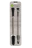 Reduce Straw & Bottle Brush Set - 2-in-1 Large and Small Set, Ideal for Straws Plus Water & Sports Bottles, Tumblers - Hygienic Silicone, Non Scratch - Small Brush Stores Inside Large Brush