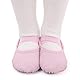 Ballettschuhe aus Leder mädchen Ballettschläppchen Tanzschuhe mit Ganze Ledersohle für Kinder Damen rosa 25