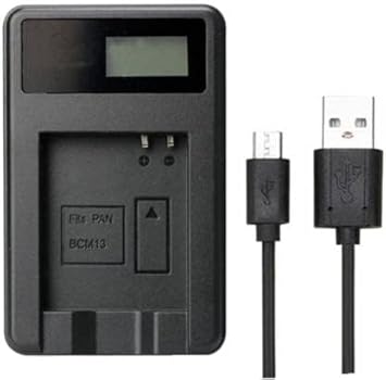 Power Smart DMW-BCM13 LCD USB Charger for Panasonic DMC-TZ55, DMC-TZ60, DMC-TZ61, Lumix DMC-FT5, DMC-TS5, DMC-TZ70, DMC-ZS40, DMC-ZS50 Camera
