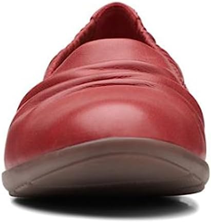 Clarks Women's Jenette Ruby Loafer, Red Leather, 8 | Image 2