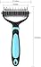 MIU COLOR Pet Grooming Brush, Undercoat Rake for Dogs & Cats, Professional Deshedding Brush and Dematting Tool, Extra Wide, 180mm, Blue