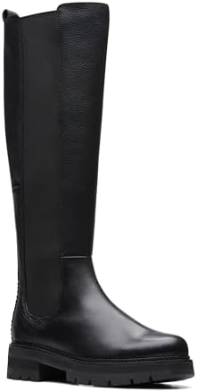 Clarks Women's Orianna Long Knee High Boot, Black Leather, 7 | Image 7