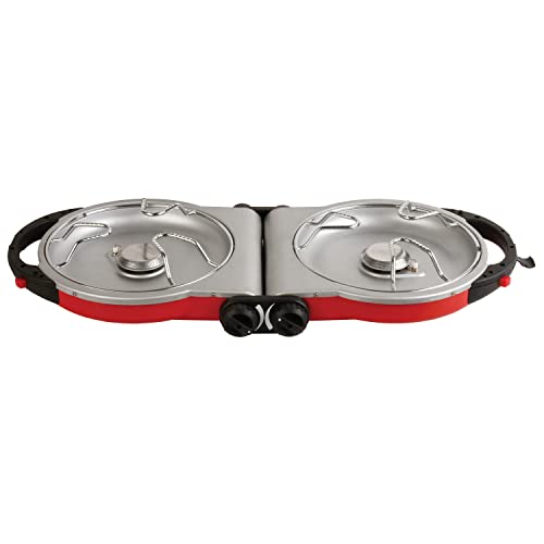 Coleman Fold ‘N Go 2-Burner Propane Stove, Dual Adjustable Burners with 20,000 BTUs of Power &...
