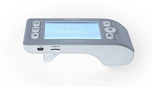Supersight Elektronische Sehhilfe mit stufenweiser Vergrößerung (5, 6, 7,5, 10-fach) hochauflösendem Display und LED Beleuchtung