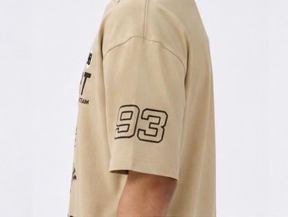 Image of Anime Printed Oversized Cotton Casual Round Neck T-Shirt for Men and Boys | Sharp, Eren yeagear & Mikasa akerman Japanese Streetwear Aesthetics