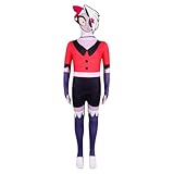 jiumaocleu hazbin - costume per cosplay, tuta con maschera, polvere di angelo, vaggia, alastor, per cosplay, anime e giochi di ruolo, per feste e carnevale