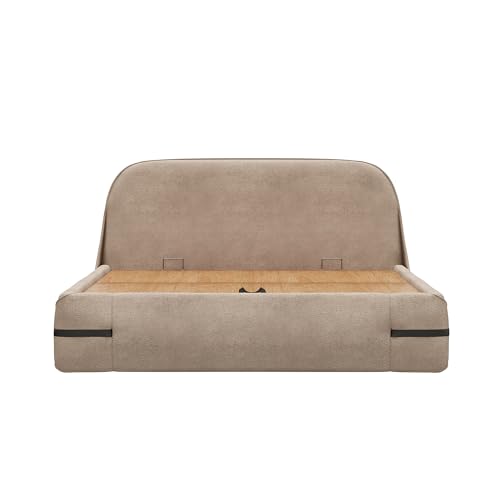 Image of Wakefit Hibernis Queen Size Hydraulic Storage Upholstered Bed