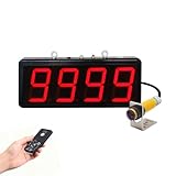 JIAWANSHUN Digital Counter 4-inch Large LED Display Counts Up to 9999 Infrared Sensor Counter for Conveyor Belts Automatic Counting Input AC100-240V Output DC12V