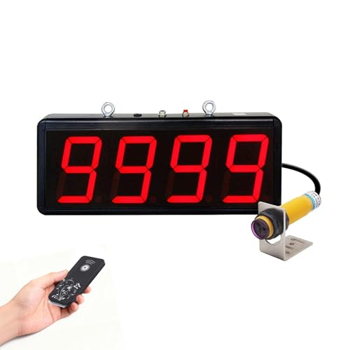 JIAWANSHUN 4" Digital LED Counter 9999 IR Sensor for Conveyor Belt Counting