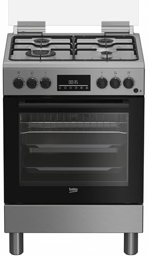 FBE62310GX - Cocina de gas con horno eléctrico, 60 x 60 cm, acero inoxidable