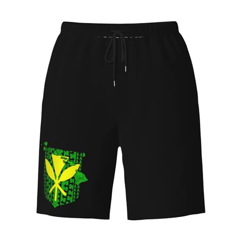 Hawaiian Islands Tribal Kanaka Maoli Mens Swim Trunks Quick Dry Board Shorts 7" - Hawaii Beach Swimwear3